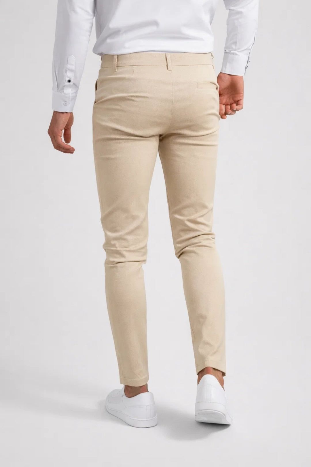 Men's Slim Fit Chino Trousers | Elasticated Waist, Casual