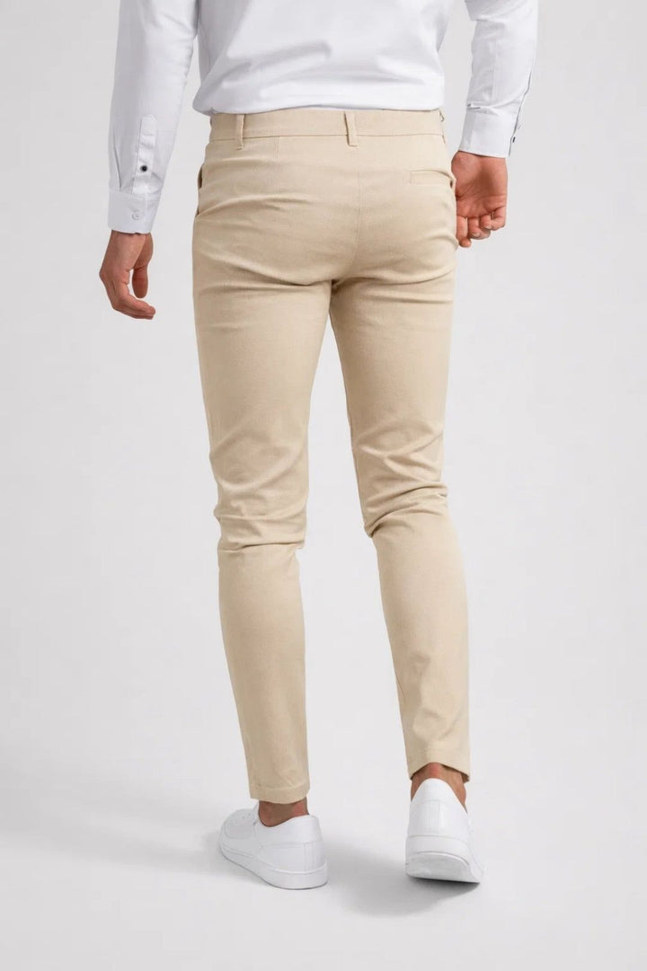 Men's Slim Fit Chino Trousers | Elasticated Waist, Casual