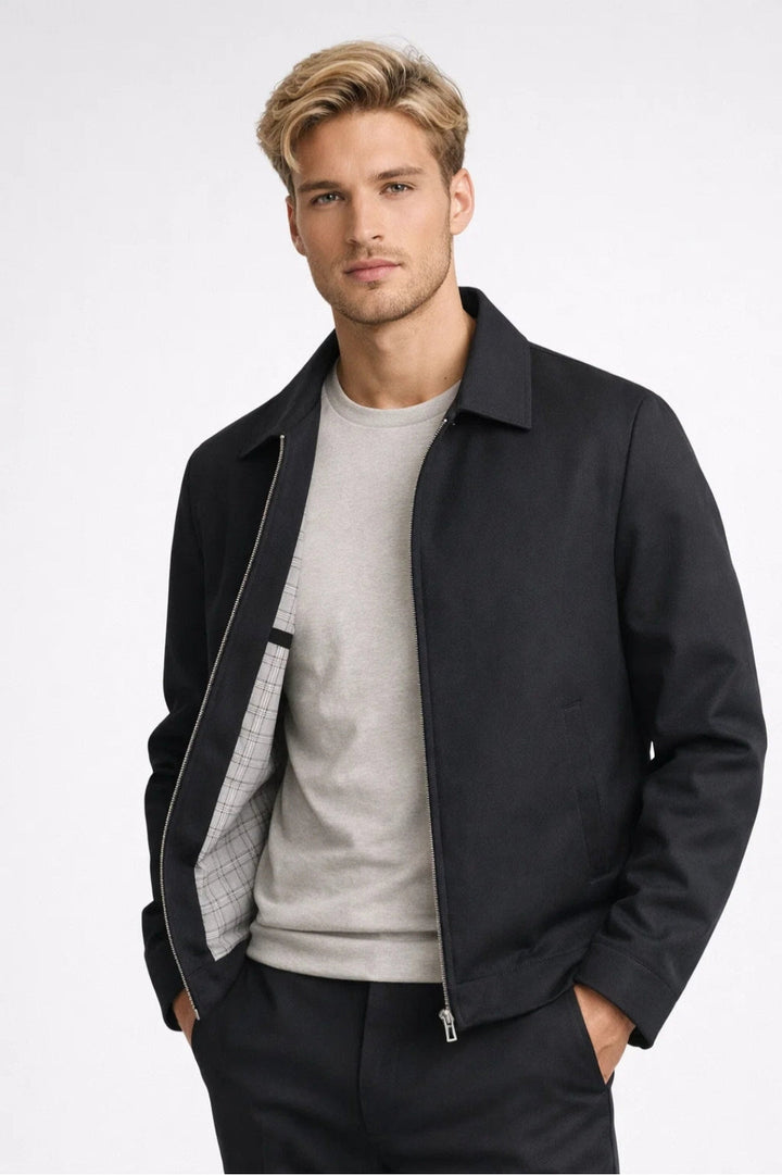 Men's Spring Jacket | Business Casual | Checked Lining | Smart Office Look