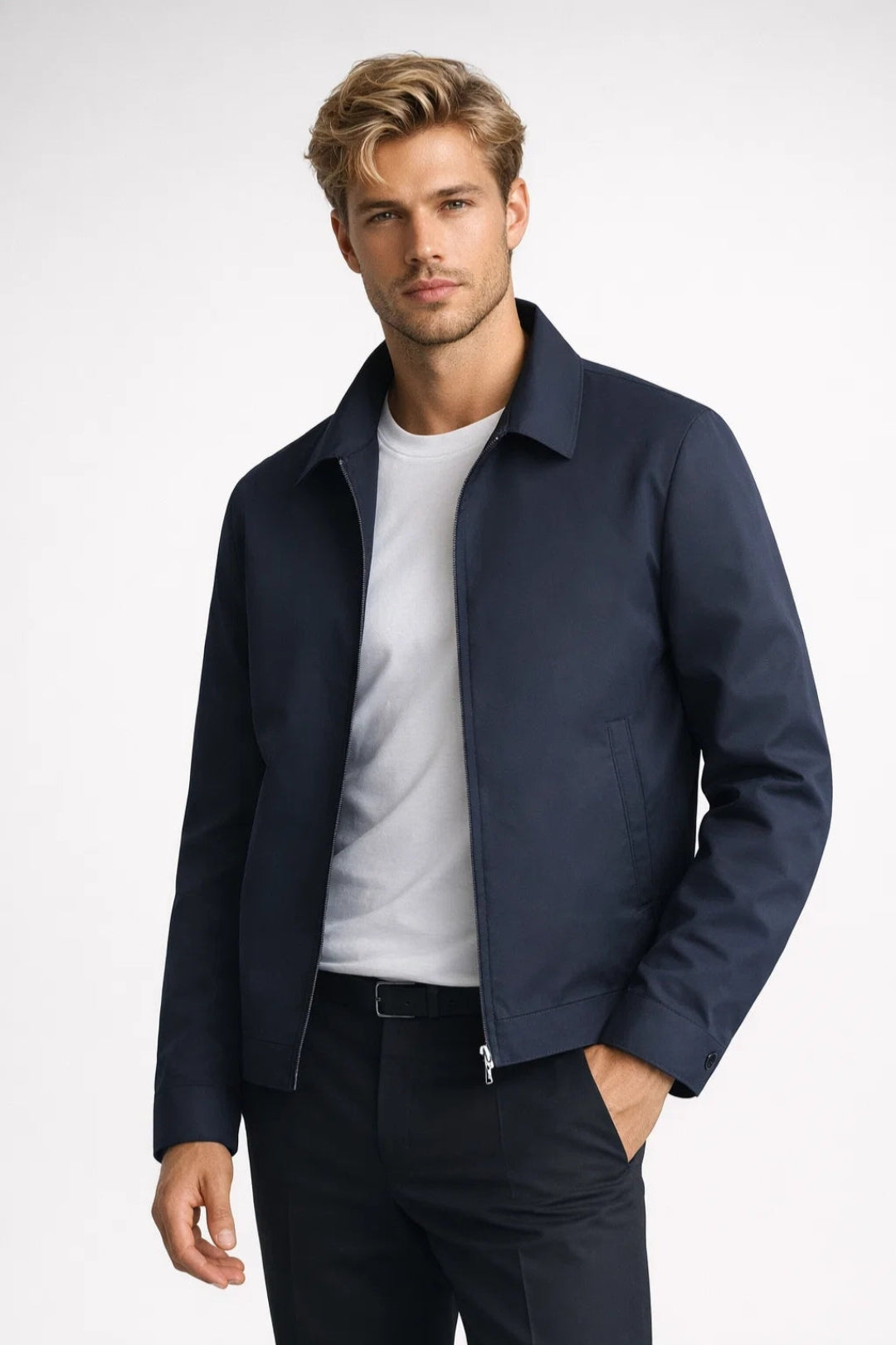 Men's Spring Jacket | Business Casual | Checked Lining | Smart Office Look