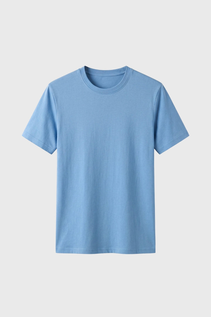 Men's Classic Fit Sky Blue T-Shirt | Crew Neck
