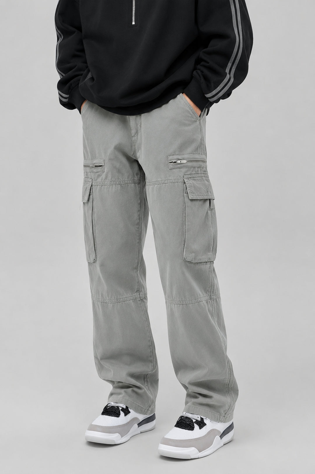 Men's Cargo Trousers | Drawstring & Flap Pockets