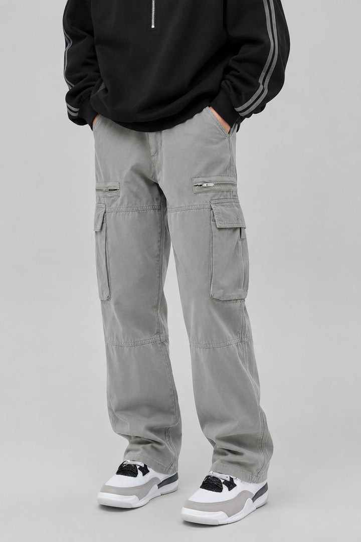 Men's Cargo Trousers | Drawstring & Flap Pockets