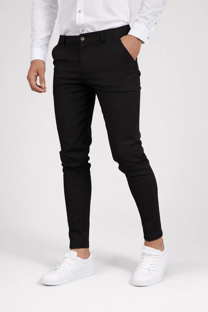 Men's Slim Fit Chino Trousers | Elasticated Waist, Casual