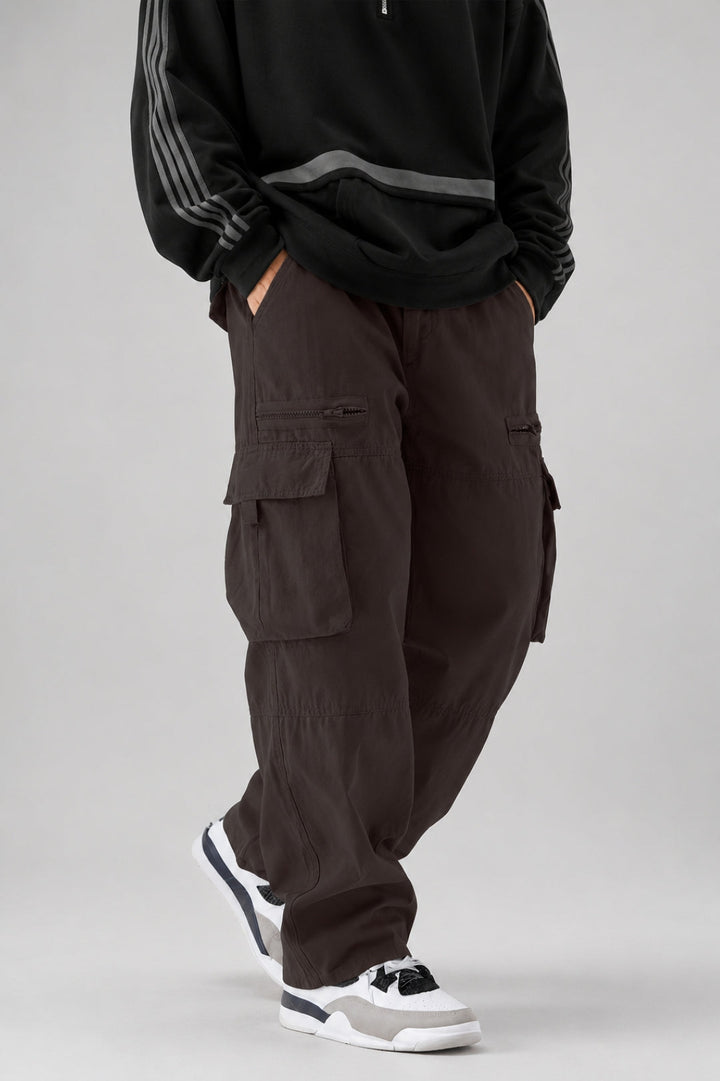 Men's Cargo Trousers | Drawstring & Flap Pockets