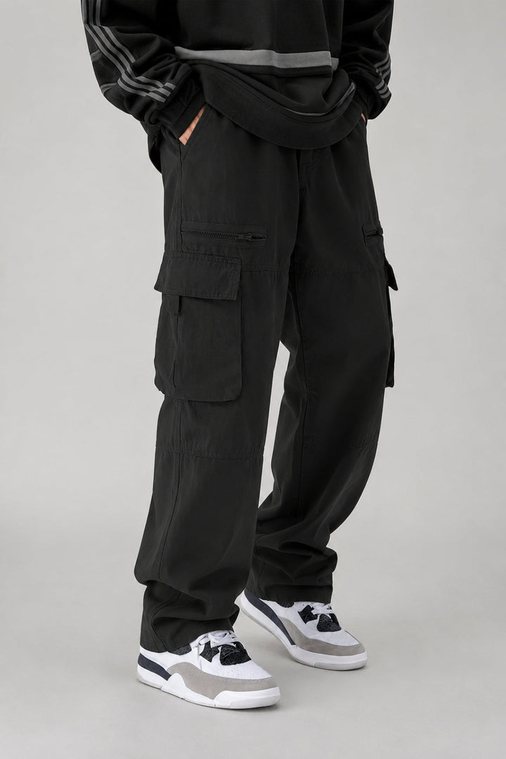 Men's Cargo Trousers | Drawstring & Flap Pockets